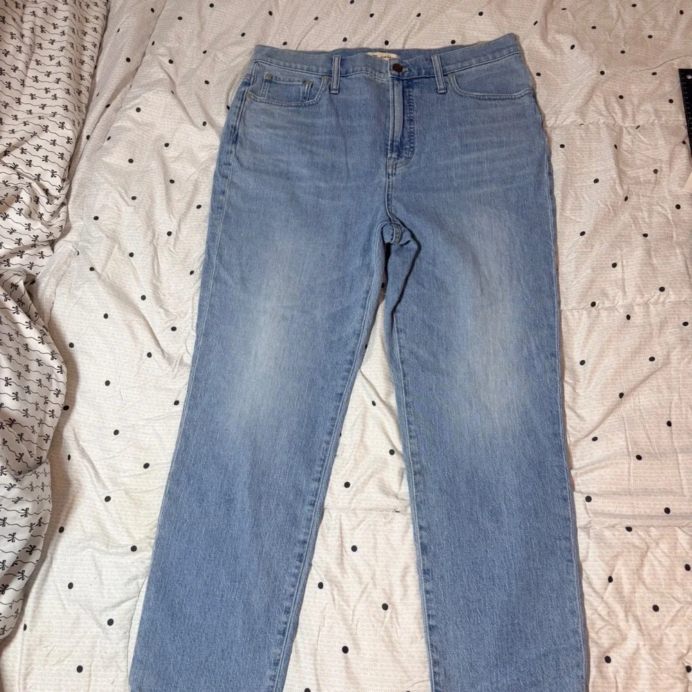 Madewell The Perfect Vintage Jean Light Indigo High Rise Tapered MB965 Size 32 - Picture 9 of 12